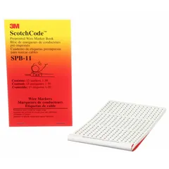 These preprinted wire marking label sheets are used for identifying electrical wires, cables, and terminals in control panels, machinery, and building installations. Each sheet contains 450 labels with legend 3, printed black on white on vinyl impregnated cloth film that resists oil, moisture, and abrasion. Supplied as a 5-pack.