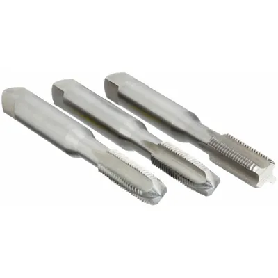 CHICAGO-LATROBE Tap Kit: 1/4"-28 UNF, H3 / 3B, 4 Flute, LH - Left-Hand Three-Piece Hand Tap Sets