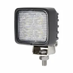 Square spot LED floodlight with bolt mount for removable surface-mount installation. Features DT-06 pigtail and integrated DT-04 electrical connections. Provides focused illumination for vehicle work areas, maintenance tasks, or off-road use.