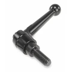 Ball-style adjustable handle with threaded stud, zinc body and steel thread. M10 size, 95 mm length. Used for manual clamping, positioning, and adjustment on industrial equipment, jigs, and fixtures.