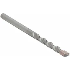 Round-shank masonry drill bit with a 1/8 in bit size, 2 in maximum drilling depth, and 3 in overall length. Designed for hammer drilling into concrete, brick, and block for light-duty anchor installation and general masonry work.