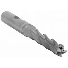 CLEVELAND C32632 is a general purpose cobalt square end mill with TiCN coating and 4 flutes. It has a 31/64" mill diameter, 1-1/4" length of cut, and 3-1/4" overall length. Suitable for slotting, profiling, and contouring in ferrous and non-ferrous materials.