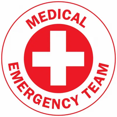 BRADY Hard Hat Label: Medical Emergency Team, 2 in Dia, English, Non-Reflective - Safety