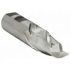 This high-speed steel keyway end mill is designed for cutting precise keyways and slots in shafts and hubs. With 2 flutes, a 1/2" mill diameter, 1" length of cut, and 3-1/4" overall length, it is suitable for machining steel and other materials in power transmission applications.