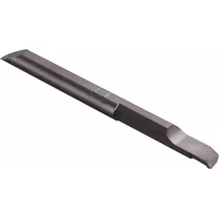 This Micro Bar is a precision boring bar for internal grooving, boring, and threading in small-diameter holes. It has a 5 mm diameter and 15 mm length of cut, with a coated carbide grade for wear resistance. Suitable for internal machining on ferrous and non-ferrous materials in applications requiring tight tolerances and fine surface finishes.