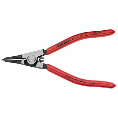 KNIPEX Retaining Ring Plier: External, For 3 mm to 10 mm Shaft Dia, 0.035 in Tip Dia - External Retaining-Ring Pliers