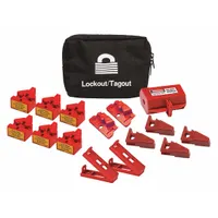 CONDOR Portable Lockout Kit: Keyed Different Padlocks, Plug Encasing Lockout