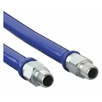Gas Safety Hose: 1 in Hose Inside Dia., 4 ft Hose Lg, 451,000 BTU Capacity, Gray, MNPT x MNPT (MPN 16100BP48)