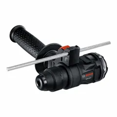 This rotary hammer attachment converts compatible interchangeable chuck drills into a rotary hammer tool for drilling into masonry, concrete, and brick. Overall length is 5 5/8 inches. Designed for use with BOSCH GSR12V-140FC drill.