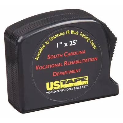 SKILCRAFT 25 ft Tape Measure, Plastic, Black/Yellow - Standard (Inch) Tape Measures