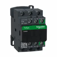 SCHNEIDER IEC Magnetic Contactor: Non-Reversing, 3 Poles, 3NO Contacts, 12 A, 120V AC/48V AC Coil (MPN LC1D12EHE)