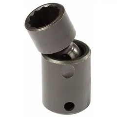 This 3/8" drive flex impact socket is designed for use with impact tools on 13 mm metric fasteners. The 12-point configuration provides multiple engagement points, while the black oxide finish offers corrosion resistance. Its flex design allows access to fasteners in confined or angled spaces common in automotive and industrial applications. Not tether capable.