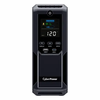 CYBER POWER System: Single Phase, 1,500 VA Power Rating, 120 V AC Input, 120 V AC Output - Line Interactive UPS Systems