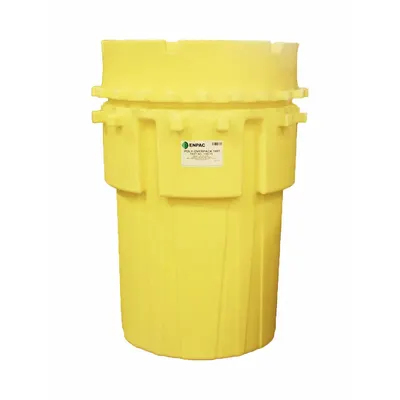 ENPAC Salvage Drum: Polyethylene, 180 gal, Screw-On Lid, Unlined/No Interior Coating - Nestable Plastic Salvage Drums