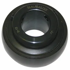 Inch-system spherical insert bearing with 3 15/16 in bore, 7 15/32 in OD, and 2.5 in outer ring width. Radial/deep groove ball design with double sealed closure and set screw locking. Suitable for industrial applications such as conveyors, fans, and agricultural machinery where moderate radial and axial loads are present.