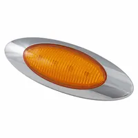 GROTE Clearance Marker Lamp: Clearance Light, LED, Oval, Amber, Screw, Male Bullet Connector (MPN 45583)