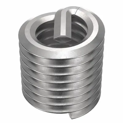 HELI-COIL Helical Insert: Tanged Tang Style, Free-Running, M5-0.80 Thread Size, Plain - Free-Running Tanged Helical Inserts