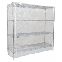 EAGLE GROUP Utility Cart Cover: Clear, Vinyl, Zipper, 36 in Wd, 74 in Ht, 24 in Dp (MPN CZ-74-2436-T)