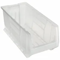 QUANTUM STORAGE SYSTEMS Bin: 23 7/8 in Overall Lg, 11 in x 10 in, Clear, Stacking Capable (MPN QUS953CL)