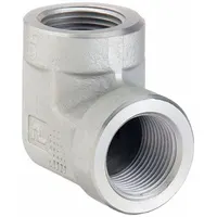 PARKER Metal Pipe Elbow: 1/2 in x 1/2 in, Female NPT Threaded x Female NPT Threaded, 3,000 psi (MPN 1/2 DD-S)