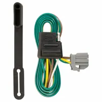 CURT Automotive Electrical Plug: 4-Way Flat, IP67, Dust Cover, Black, Powder Coated (MPN 56210)