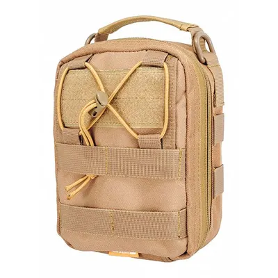 BARSKA Medical Pouch, Tan Nylon, 7 in x 5 1/2 in, Zipper Closure - Medical Pouches