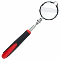 ULLMAN Inspection Mirror: 2 3/8 in Dia Mirror Size, Mirr. Mat. Aluminum, Mirr. Shp. Round (MPN HTC-2LT)