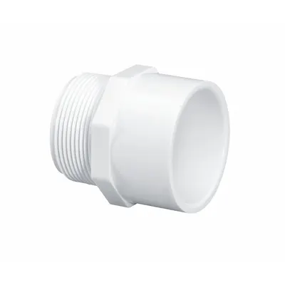 LASCO Pipe Adapter: Schedule 40, PVC, 4 in x 4 in Size, Threaded x Socket, Male NPT x Female - Schedule 40 Pipe Fittings