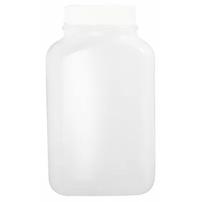 QORPAK Mixing/Storage/Sampling Bottle: 125 mL, 4.2 fl oz, HDPE, Natural - HDPE Rectangular Lab Bottles