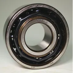 This MRC double-row angular contact ball bearing has a 35 mm bore, 30° contact angle, open design, ABEC 1 precision, and steel cage. It is supplied as a single bearing (not matched) and is suitable for applications requiring combined radial and axial load support, such as industrial machinery, pumps, and gearboxes.