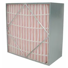 MERV 14 Rigid Cell Air Filter, 24 in x 24 in x 12 in, Synthetic Media, Galvanized Steel Frame