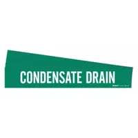 Pipe Marker: Condensate Drain, Green, White, Fits 8 in and Larger Pipe O.D., 1 Pipe Markers, 5 PK (MPN 7063-1HV-PK)