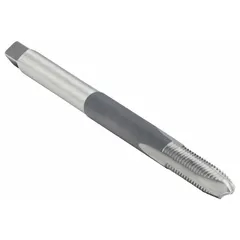 High speed steel spiral-point extension tap with M16x2 metric thread, D11 size, plug chamfer, and 3 flutes. Designed for cutting internal threads in deep or hard-to-reach holes where standard taps cannot reach, such as in engine blocks or hydraulic manifolds.
