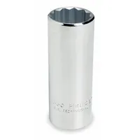 PROTO Socket: SAE, 1/2 in Drive Size, 9/16 in Socket Size, 12-Point, Deep, Chrome, Socket (MPN J5318)