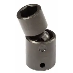 This 3/8" drive flex impact socket features a 15 mm, 6-point standard design with a black oxide finish. It is metric and not tether capable. The flex construction allows access to fasteners in confined or offset positions, suitable for high-torque fastening and loosening tasks in industrial maintenance and repair.