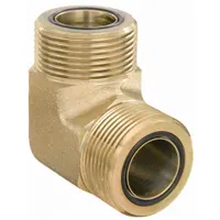 Hydraulic Hose Adapter: 1 in x 1 in Fitting Size, Male x Male, ORS x ORS, Rigid, 90° Elbow (MPN FF2035T1616S)