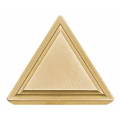 Triangle (T) indexable turning insert with PVD Cermet grade for wear resistance and smooth surface finish. Used in turning, facing, and profiling operations on steel, stainless steel, and cast iron. Manufacturer part number TPMR222PV720.