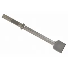 Chisel bit for breaker and demolition hammers with a 1 1/8 in shank diameter and 20 in overall length. Used for chiseling concrete, block, and brick in heavy-duty demolition and renovation applications.