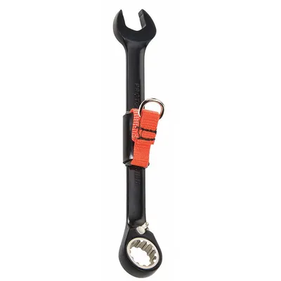 PROTO Combination Wrench: Alloy Steel, Black Chrome, 5/8 in Head Size, 8 1/4 in Overall Lg - SAE Spline Tether-Ready Ratcheting Combination Wrenches