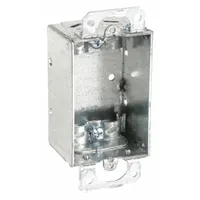 RACO Electrical Box: Steel, Steel Material & Nominal Size, 1 Gangs, 1 1/2 in Box Dp, 2 in Box Wd (MPN 410)