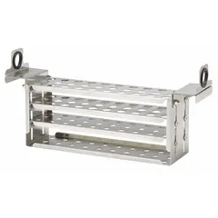 Tube Rack: 3 in Overall Wd, 4 1/2 in Overall Ht, 13 in Overall Lg, Stainless Steel, Silver (MPN 510-674). Key specifications — Material: Stainless Steel; Color: Silver; Product Type: Test Tube Rack; Total Holding Capacity: (30) Wells; Brand: POLYSCIENCE.