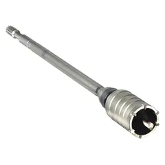 One-piece spline-shank core bit for dry drilling in masonry or concrete. Core diameter 2 in, core body length 2 5/8 in, overall length 22 in. No centering bit included.