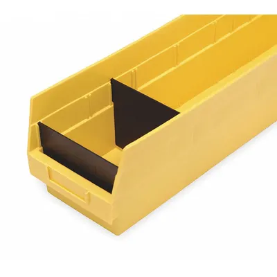 QUANTUM STORAGE SYSTEMS Bin Divider: 4 1/8 in x 1/2 in - Plastic Shelf Bin Dividers