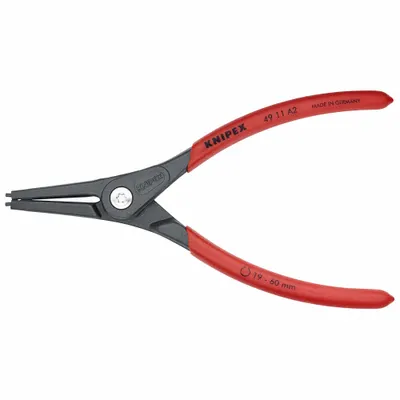 KNIPEX Retaining Ring Plier: External, For 19 mm to 60 mm Shaft Dia, 0.071 in Tip Dia - External Retaining-Ring Pliers
