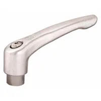 KIPP Adjustable Handle: SS, 3/8"-16 Thread, 14 mm Thread Lg, 80 mm Lg (MPN K0124.3A4)