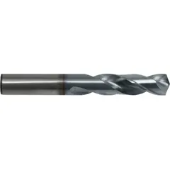 Cobalt screw-machine length drill bit with 11.5 mm diameter, 135° split point, and TiCN coating. Designed for precision drilling in automated machining operations such as CNC lathes and screw machines, where short, rigid construction minimizes deflection and enhances accuracy.