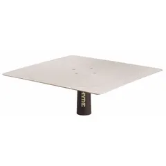 This drywall hawk features a 13-inch square aluminum blade for lightweight, rust-resistant performance. The ProForm handle provides a comfortable grip. Used by drywall finishers and plasterers to hold and apply joint compound or plaster during overhead or vertical work.