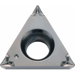 This triangle (T) indexable turning insert is made of PVD carbide. It is used for precision turning, facing, and profiling on CNC lathes, suitable for finishing operations on steel, stainless steel, and cast iron.