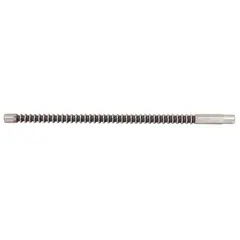 Hex broach with 16.00 mm hex size, 16.00 mm drill size, 16 7/8 in overall length, and 5/8 in minimum length of cut. Used for cutting hexagonal holes in metal workpieces for fasteners or shafts in machining and maintenance operations.