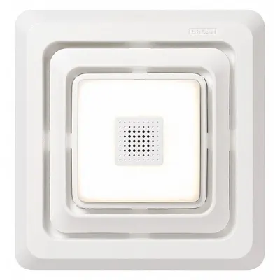 BROAN FG800SPK LED Grille Upgrade Kit with Speaker, White - Upgrade Kits for Bathroom Exhaust Fans